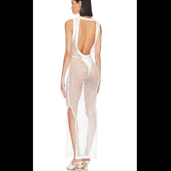 Beach Riot White Mesh Coverup with High Slits - Picture 5 of 8